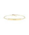 Personalize Bar 2 Row Cable Chain Bracelet - 79e | Everyday 14K Gold Jewelry