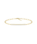 Diamond Line Paper Clip Bracelet