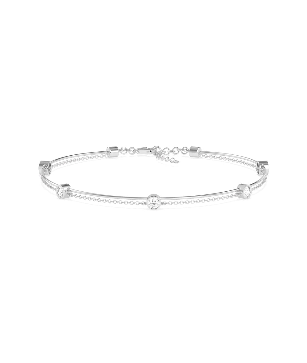 Diamond Station Bracelet - 79e | Everyday 14K Gold Jewelry