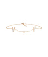 Diamond Initials Cable Chain Bracelet - 79e | Everyday 14K Gold Jewelry