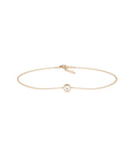 Diamond Bezel Solitiare Bracelet - 79e | Everyday 14K Gold Jewelry