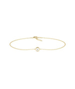 Diamond Bezel Solitiare Bracelet - 79e | Everyday 14K Gold Jewelry