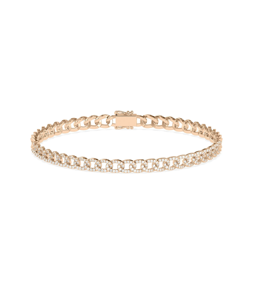Diamond Curb Link Bracelet - 79e | Everyday 14K Gold Jewelry