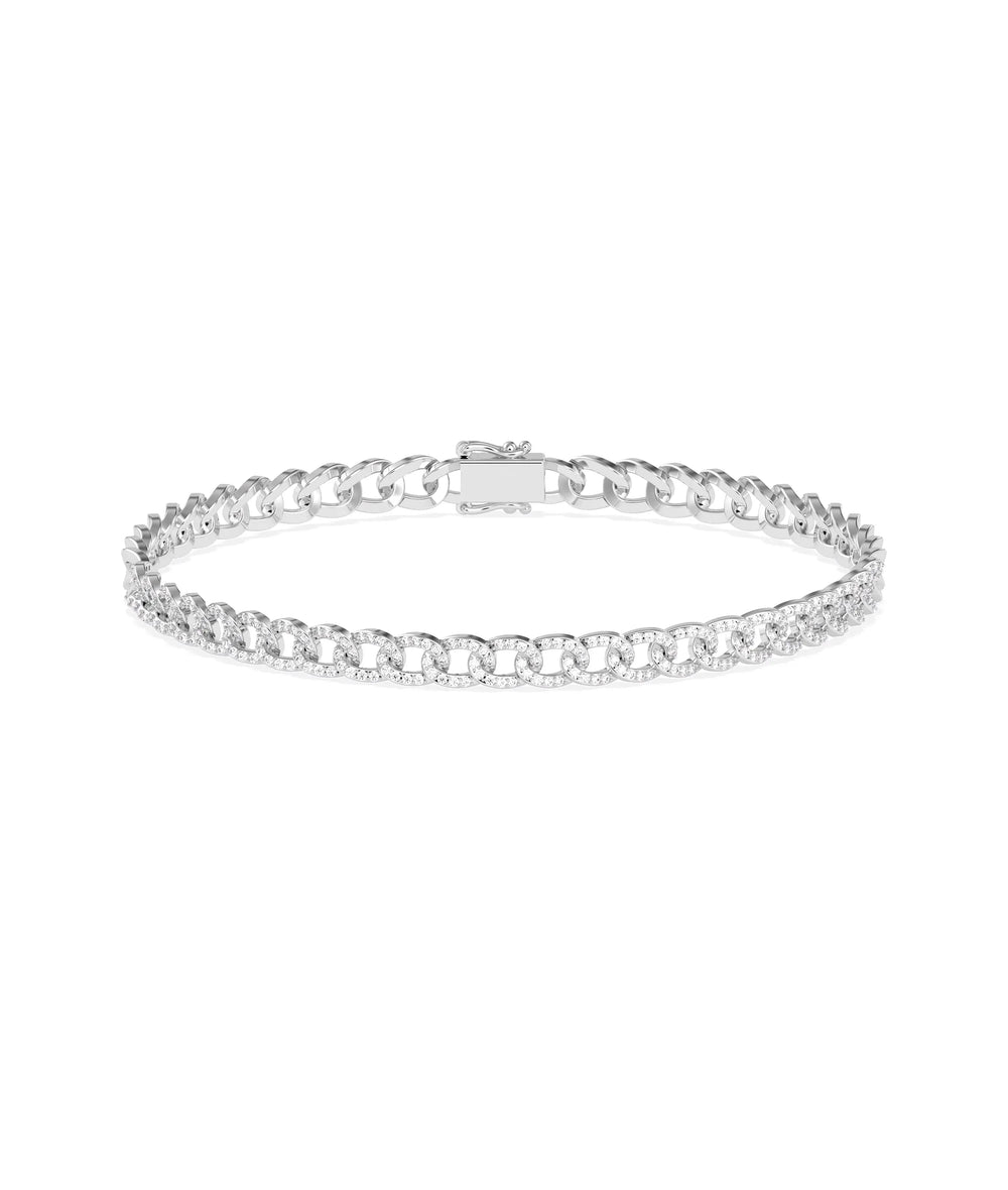Diamond Curb Link Bracelet - 79e | Everyday 14K Gold Jewelry