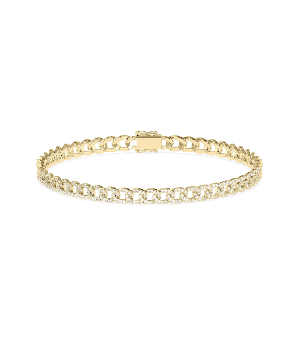 Diamond Curb Link Bracelet - 79e | Everyday 14K Gold Jewelry