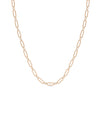 Rose gold Paper Clip Necklace featuring modern chain design with sparkling diamonds