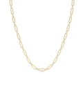 Diamond Paper Clip Chain Necklace