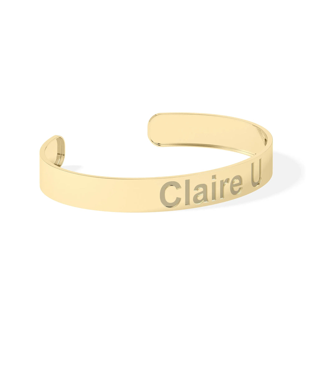 Personalize Gold Cuff - 79e | Everyday 14K Gold Jewelry