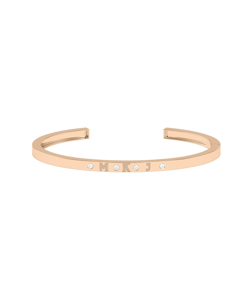 Personalize Diamond Cuff - 79e | Everyday 14K Gold Jewelry