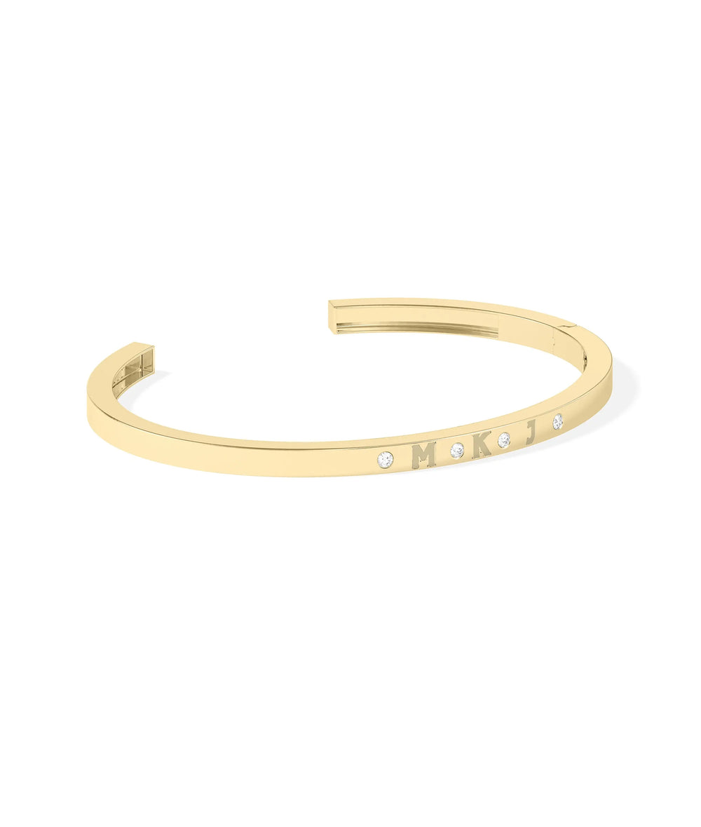Personalize Diamond Cuff - 79e | Everyday 14K Gold Jewelry