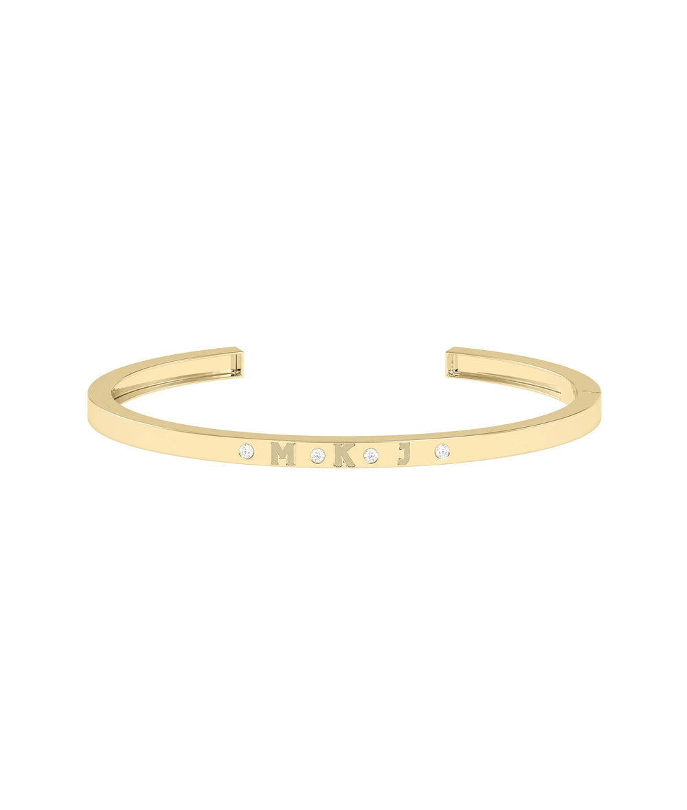 Personalize Diamond Cuff - 79e | Everyday 14K Gold Jewelry