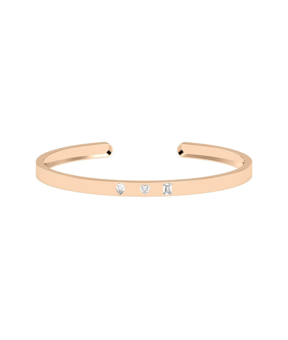 Multi Shape Diamond Cuff - 79e | Everyday 14K Gold Jewelry