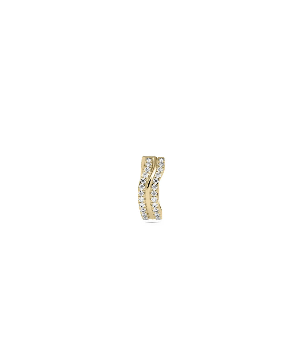 Wavy Diamond Ear Cuff - 79e | Everyday 14K Gold Jewelry