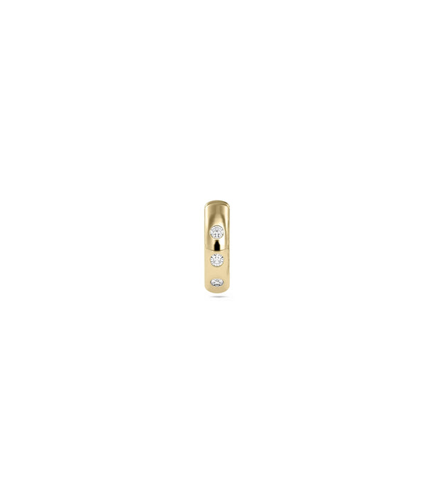 Diamond Bezel Set Ear Cuff - 79e | Everyday 14K Gold Jewelry alternate view