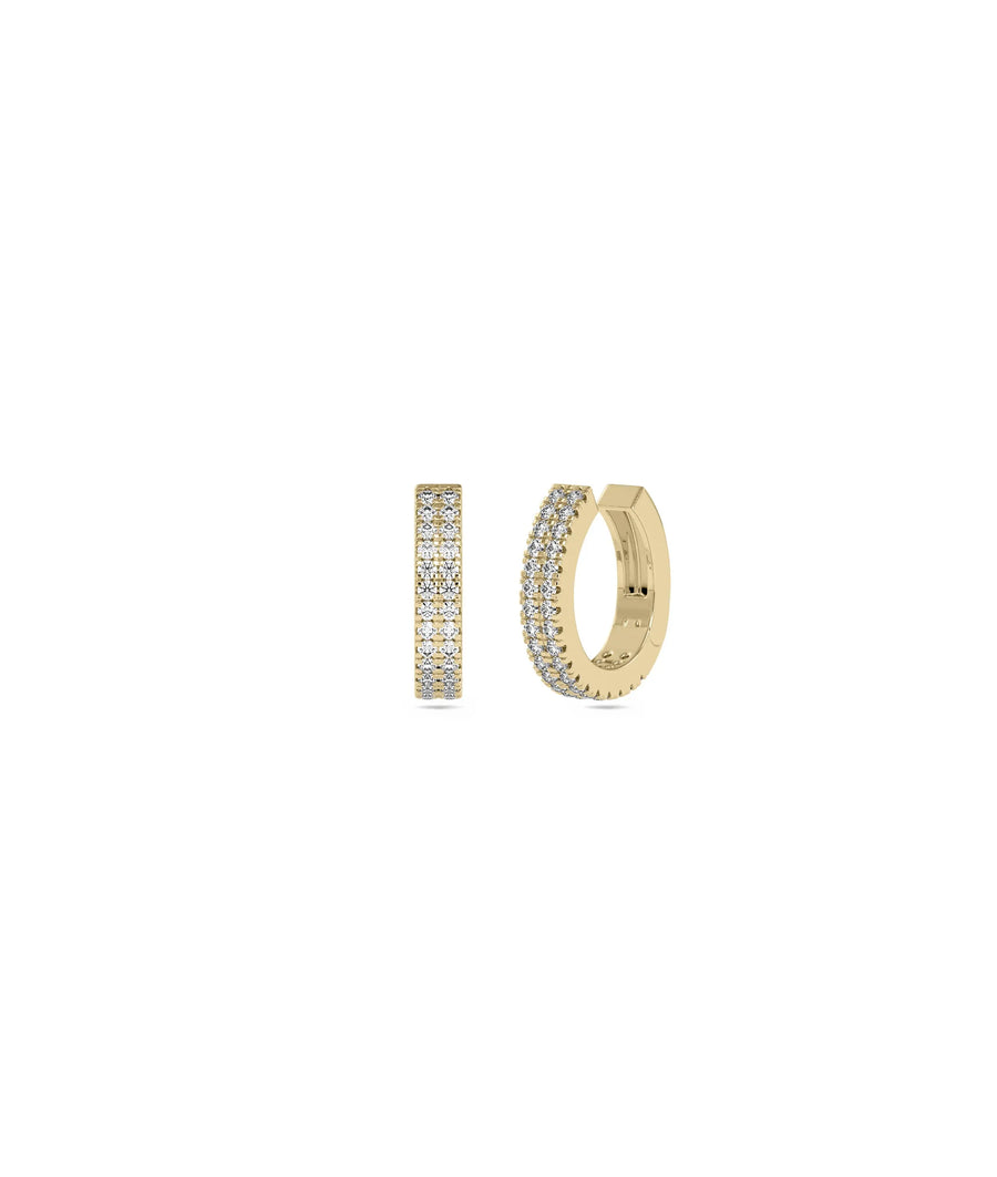 2 Row Diamond Pave Ear Cuff - 79e | Everyday 14K Gold Jewelry