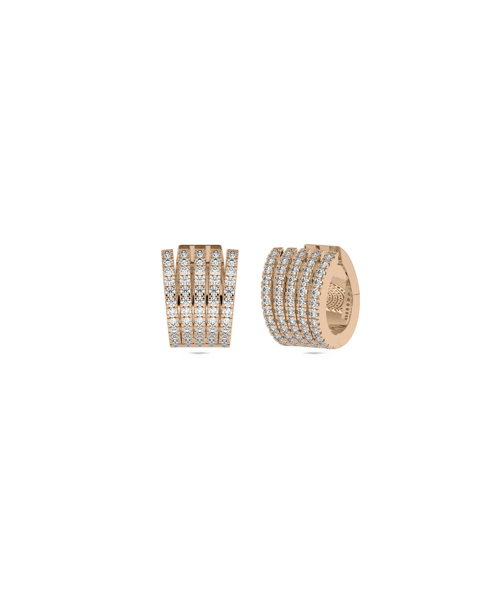 5 Row Diamond Ear Cuffs - 79e | Everyday 14K Gold Jewelry