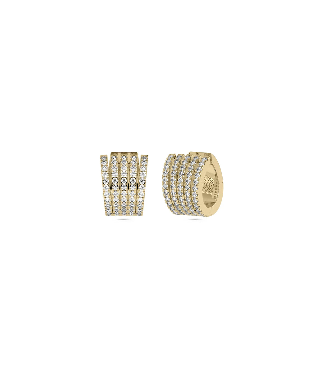 5 Row Diamond Ear Cuffs - 79e | Everyday 14K Gold Jewelry