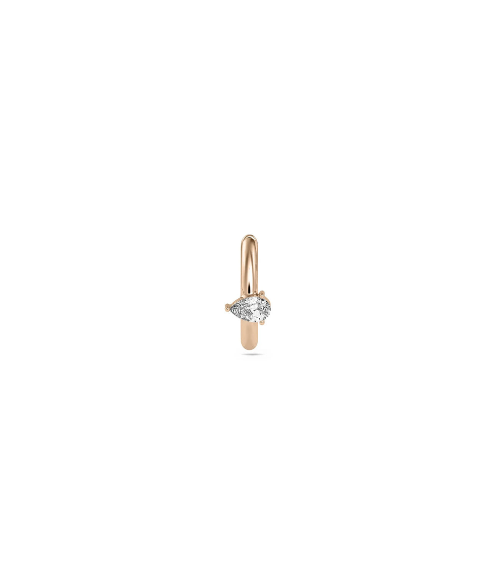 Diamond Solitaire Ear Cuff - 79e | Everyday 14K Gold Jewelry