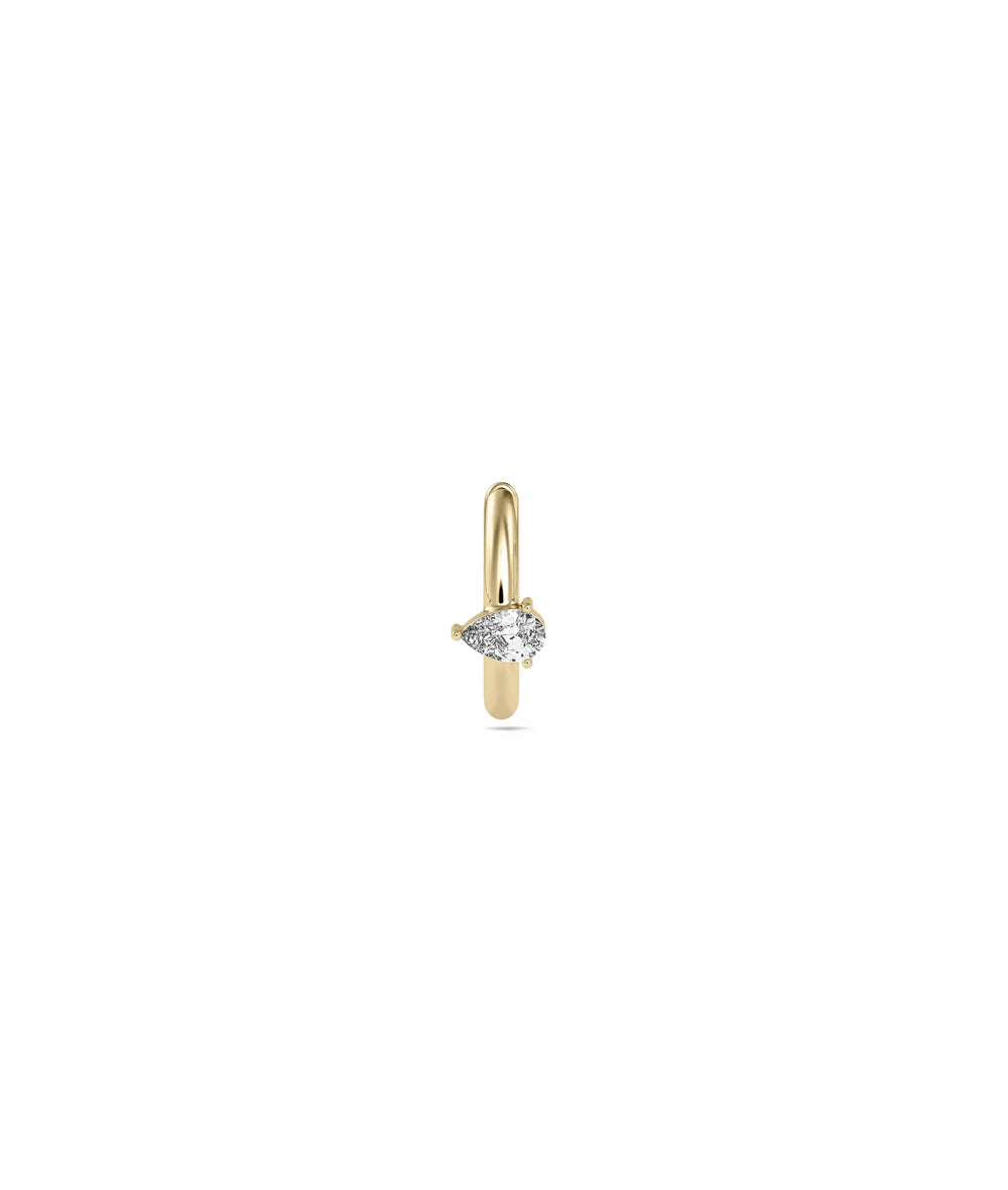 Diamond Solitaire Ear Cuff - 79e | Everyday 14K Gold Jewelry