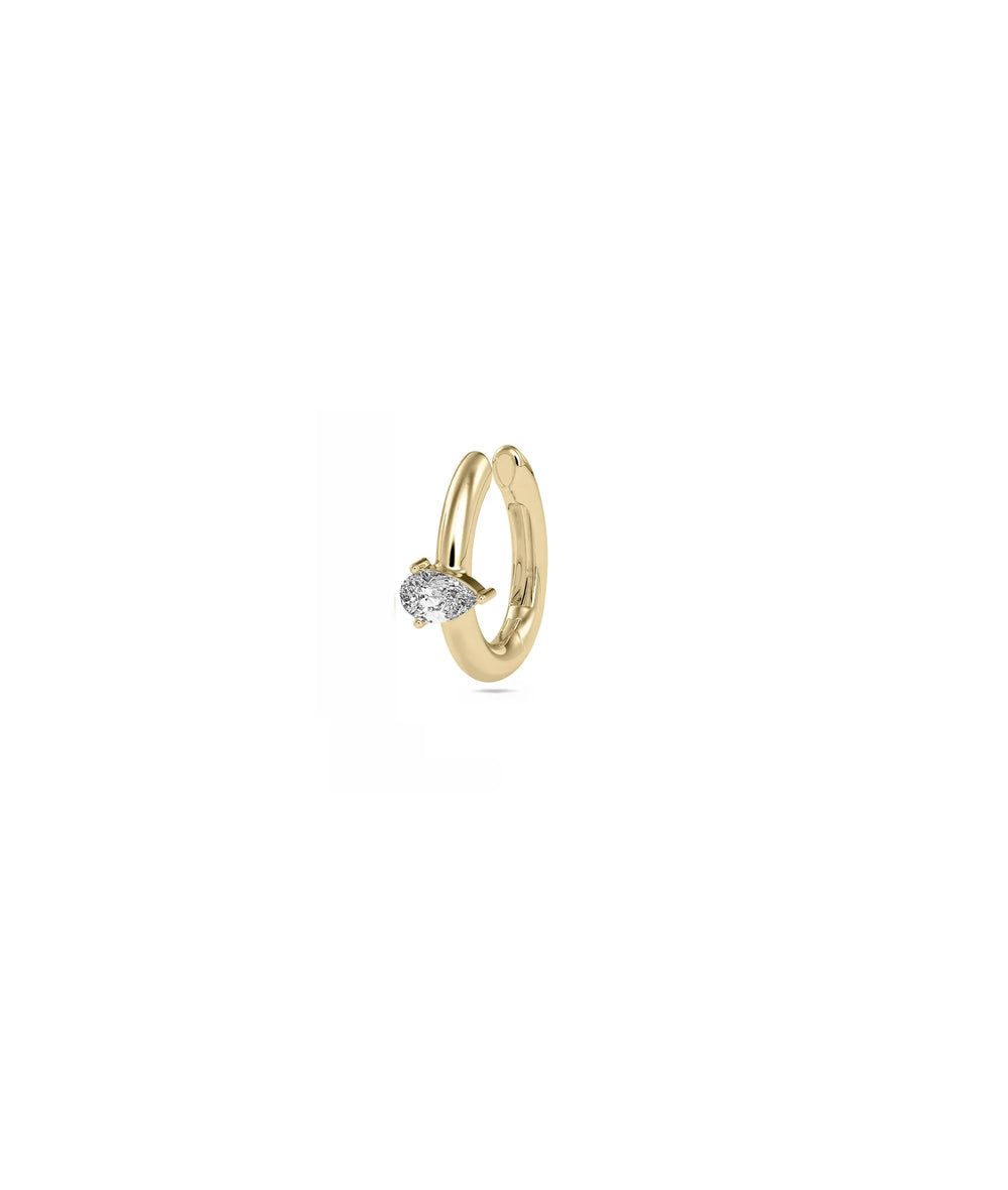 Diamond Solitaire Ear Cuff - 79e | Everyday 14K Gold Jewelry