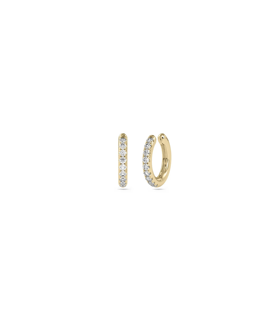 Single Line Diamond Ear Cuff - 79e | Everyday 14K Gold Jewelry
