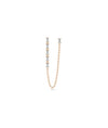 2 Piercing Baguette Cable Chain Dangle Earring - 79e | Everyday 14K Gold Jewelry