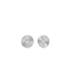 Fluted Disc Stud Earring Diamond Solitaire
