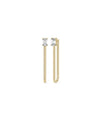 Diamond Solitaire Curb Link Dangle Earring - 79e | Everyday 14K Gold Jewelry