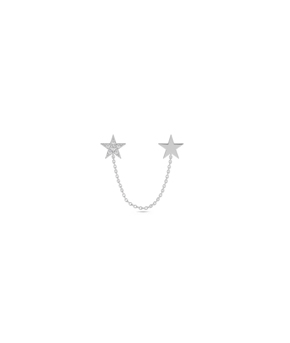 Diamond Star 2 Piercing Earring - 79e | Everyday 14K Gold Jewelry