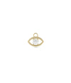 Diamond Solitaire Evil Eye Charm - 79e | Everyday 14K Gold Jewelry