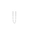Diamond Hoop with Diamond Station Chain - 79e | Everyday 14K Gold Jewelry