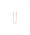 Diamond Hoop with Diamond Station Chain - 79e | Everyday 14K Gold Jewelry