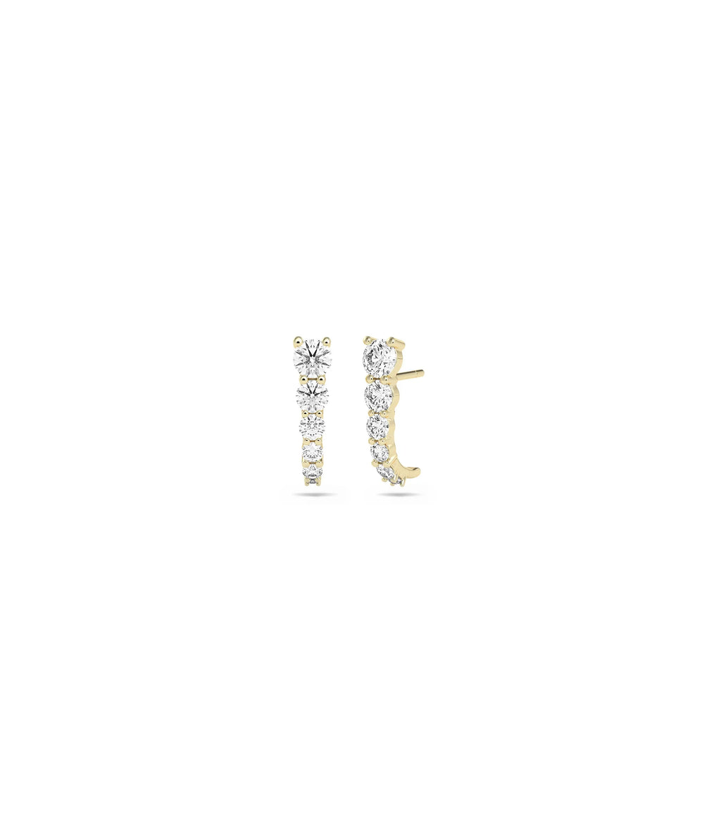 Graduating Diamond Stud Earring - 79e | Everyday 14K Gold Jewelry