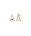 Diamond Solitaire Half Hoop Earring - 79e | Everyday 14K Gold Jewelry