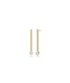 Curb Link Gold Chain Earring with Diamond Solitaire - 79e | Everyday 14K Gold Jewelry