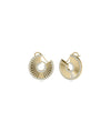 Diamond and Gold Fan Stud Earring - 79e | Everyday 14K Gold Jewelry