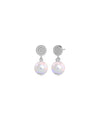 Diamond Pave Disc with Pearl Drop Earring - 79e | Everyday 14K Gold Jewelry
