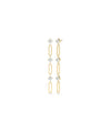 Diamond and Paper Clip Dangle Earring - 79e | Everyday 14K Gold Jewelry