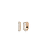 5 Row Diamond Pave Hoop Earring - 79e | Everyday 14K Gold Jewelry