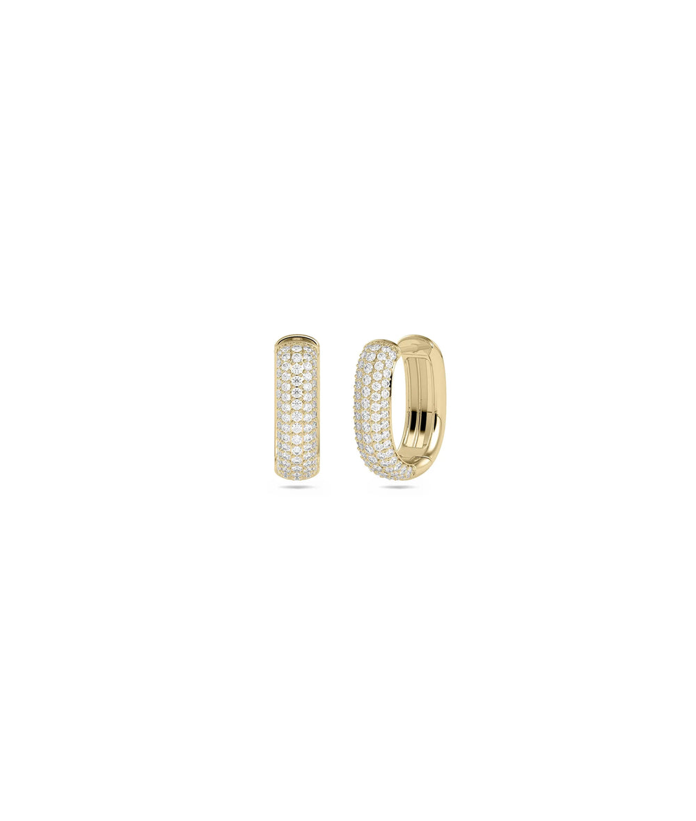 5 Row Diamond Pave Hoop Earring - 79e | Everyday 14K Gold Jewelry