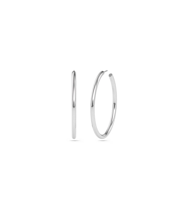 Gold Tube Hoop Earring - 79e | Everyday 14K Gold Jewelry alternate view