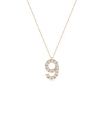 Diamond Pave Initials Charm in rose gold personalized elegance