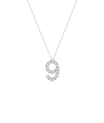 Diamond Pave Initials Charm in white gold brilliant statement