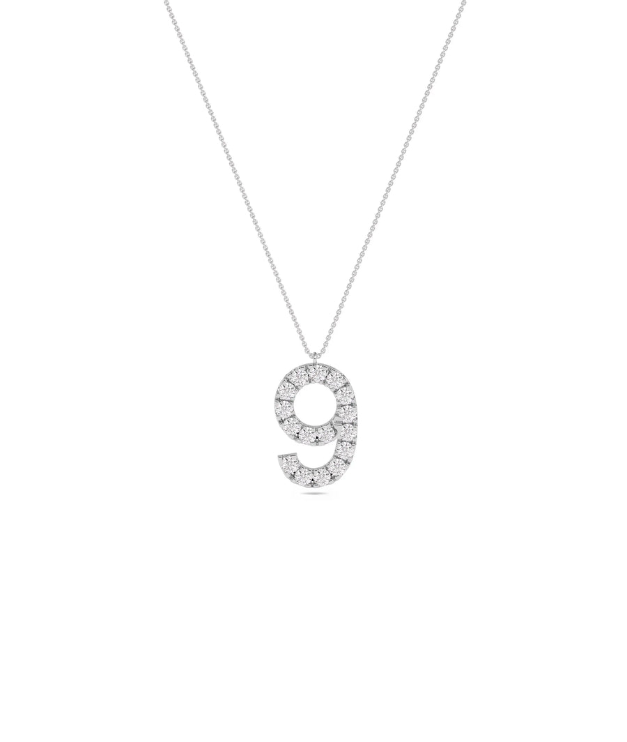 Diamond Pave Initials Charm in white gold brilliant statement