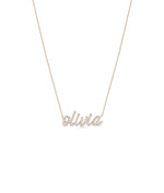 Custom Diamond Pave Name Necklace in rose gold personalized elegance