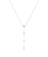 Diamond Pave Initial Dangle Necklace in white gold sparkle