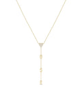 Pave Diamond with Gold Initial Dangle Necklace