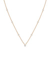 Diamond Bezel Set Station Necklace - 79e | Everyday 14K Gold Jewelry
