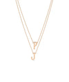 Rose gold Gold 2 Initial Layered Necklace with customized two-letter design