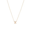Diamond Bezel Set Bubble Initial Necklace in rose gold whimsical